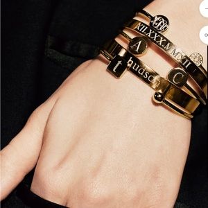 SarahChloe Initial Round Bangles